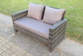2 Seater Rattan Sofa W Cushions Offer