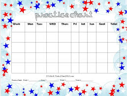 Happy Monday Fourth Of July Themed Practice Chart Pianonola