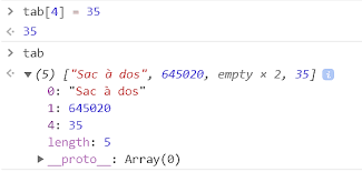 les tableaux en javascript