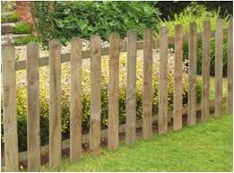 Wood En Picket Fence For Garden In