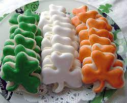 Frost cookies with irish flag frosting. Mini Shamrock Cookies St Patrick S Day Irish By Pfconfections 16 00 St Patrick S Day Cookies St Patrick Day Treats Shamrock Cookies