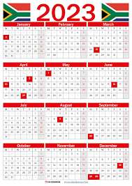south africa 2023 calendar with