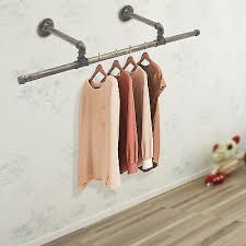 Wall Mounted Clothes Rack T Bar Pipe