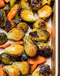 roasted brussels sprouts and carrots