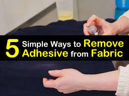 remove adhesive from fabric