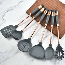 11 best ceramic cookware sets. Kitchen Accessories Silicone Cooking Utensils Set Heat Resistant Kitchen Non Stick Cooking Tools With Copper Plating Handle Utensil Sets Aliexpress
