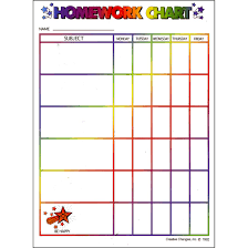 Reusable Homework Chart By Creative Changes