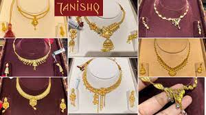 tanishq light weight necklace set