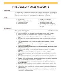 fine jewelry s ociate resume sle