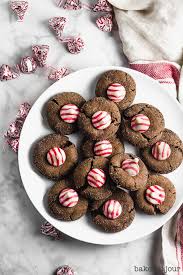 chocolate peppermint blossom cookies