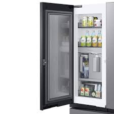 Samsung Bespoke 30 Cu Ft 3 Door French Door Refrigerator With Beverage Center Stainless Steel