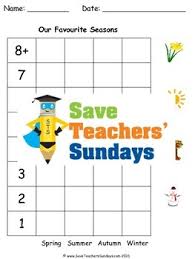 Seasons Tally Chart And Pictograph Lesson Plan Vocabulary And Worksheets