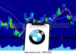 Bmw Logo Is Seen On An Smartphone Over Stock Chart Stock