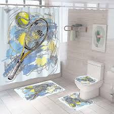 shower curtain bathroom anti slip mat