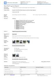 Monthly Construction Progress Report Template Use This