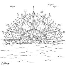 Ocean sunset coloring pages sketch coloring page 6. The Sneak Peek For The Next Gift Of The Day Tomorrow Do You Like This One Solar Mandala Color Therapy App Coloring Book Pages Animal Coloring Pages