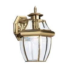 Outdoor Wall Light In Polished Brass