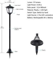 40 inches mini solar lamp post lights