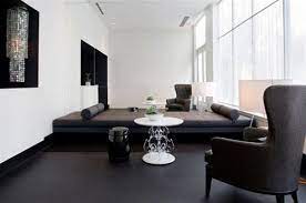 black tiles design for living room