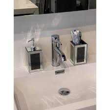 amazing rugs ambrose exquisite 2 piece square soap dispenser and toothbrush holder black