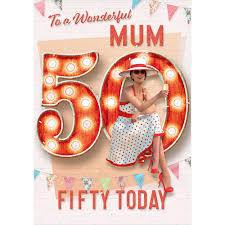 s2035 da mum 50th birthday card fifty