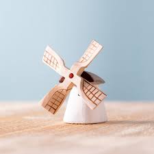 Wooden Toy Windmill Collectible