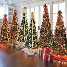 Outdoor christmas lighted decorations and décor. Fully Decorated Pre Lit 7 Pop Up Christmas Tree Brylane Home