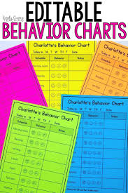 Editable Student Individual Behavior Chart First Grade