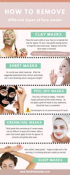how to remove 6 types of face masks
