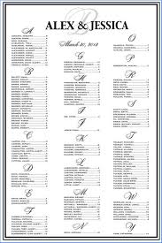 Alphabetical Seating Chart Template Free Sample 2746
