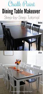 chalk paint dining table makeover diy