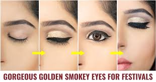 gorgeous golden smokey eyes makeup tutorial