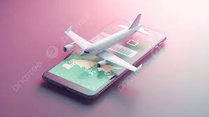 airplane sitting on a phone screen