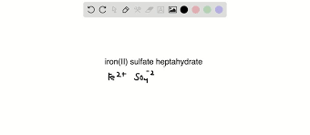 solved iron ii sulfate heptahydrate is