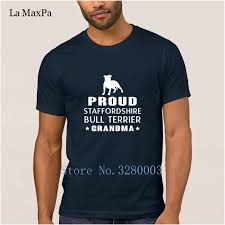 Us 13 64 12 Off La Maxpa Designs Basic Men T Shirt Staffordshire Bull Terrier T Shirt Mens Summer Original Tshirt Short Sleeve Free Shipping In