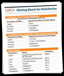 Diluting Bleach For Disinfection Aspcapro
