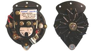 The alternator, as the name implies, produces an alternating current (ac) output, which is rectified to direct current (dc) to provide the correct type of voltage to replenish the battery, to keep it at full charge. 110 699 12volt 37amp Prestolite Alternator Spool Mount