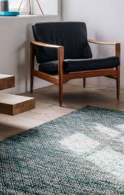 hugo dark teal 160 x 230 cm wool rug