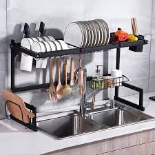 crate kitchen sink counter dish rack