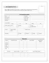What are uses of job application form template? Job Application Form That Shows Your Candidates Background
