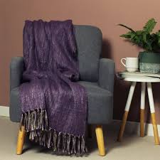 purple mauve throws the sofa throw