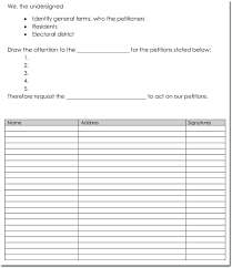 Best Blank Petition Template With Signature Sheet Printable