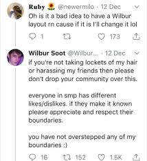 Create names for youtube, instagram, twitter, twitch etc. Collecting Boundaries For Mcyt Adjacent Creators List Of Boundaries Wilbur Soot Nsfw When Asked