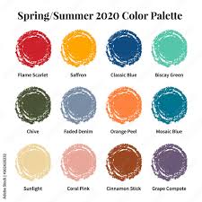 spring summer 2020 color palette color