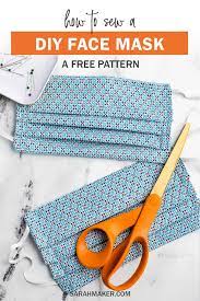 41 free face mask sewing patterns approved by 64 hospitals (+ pdf printables). Pleated Face Mask Pattern With Ties Or Elastic Free Printable