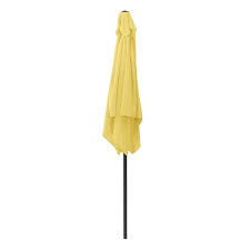 corliving 6 5 ft yellow patio umbrella