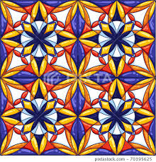 Ceramic Tile Pattern Typical Ornate