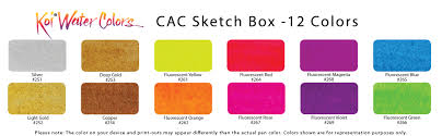 Sakura Xncw 12mh Koi Watercolor Cac Box Field Sketch 12 Color Set
