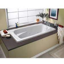 Awesome 2 person jacuzzi bathtub. American Standard Everclean Reversible Drain 60 In Acrylic Rectangular Drop In 6 Jet Whirlpool Bathtub In White 2732lc 020 The Home Depot