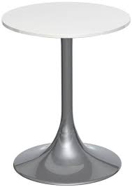 Swan White Gloss Top Round Side Table